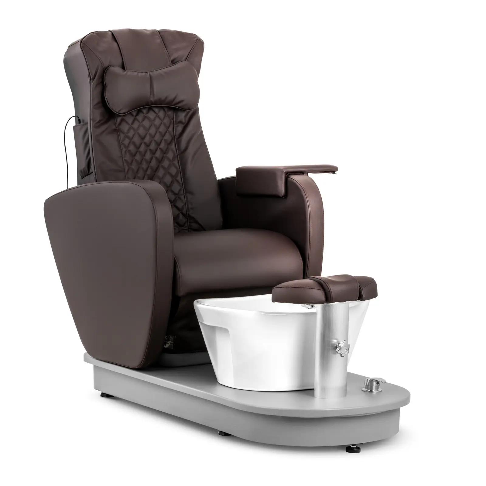 Electric Pedicure Chair - With Foot Bath And 3 Massage Functions - 120 W - 200 Kg - Brown