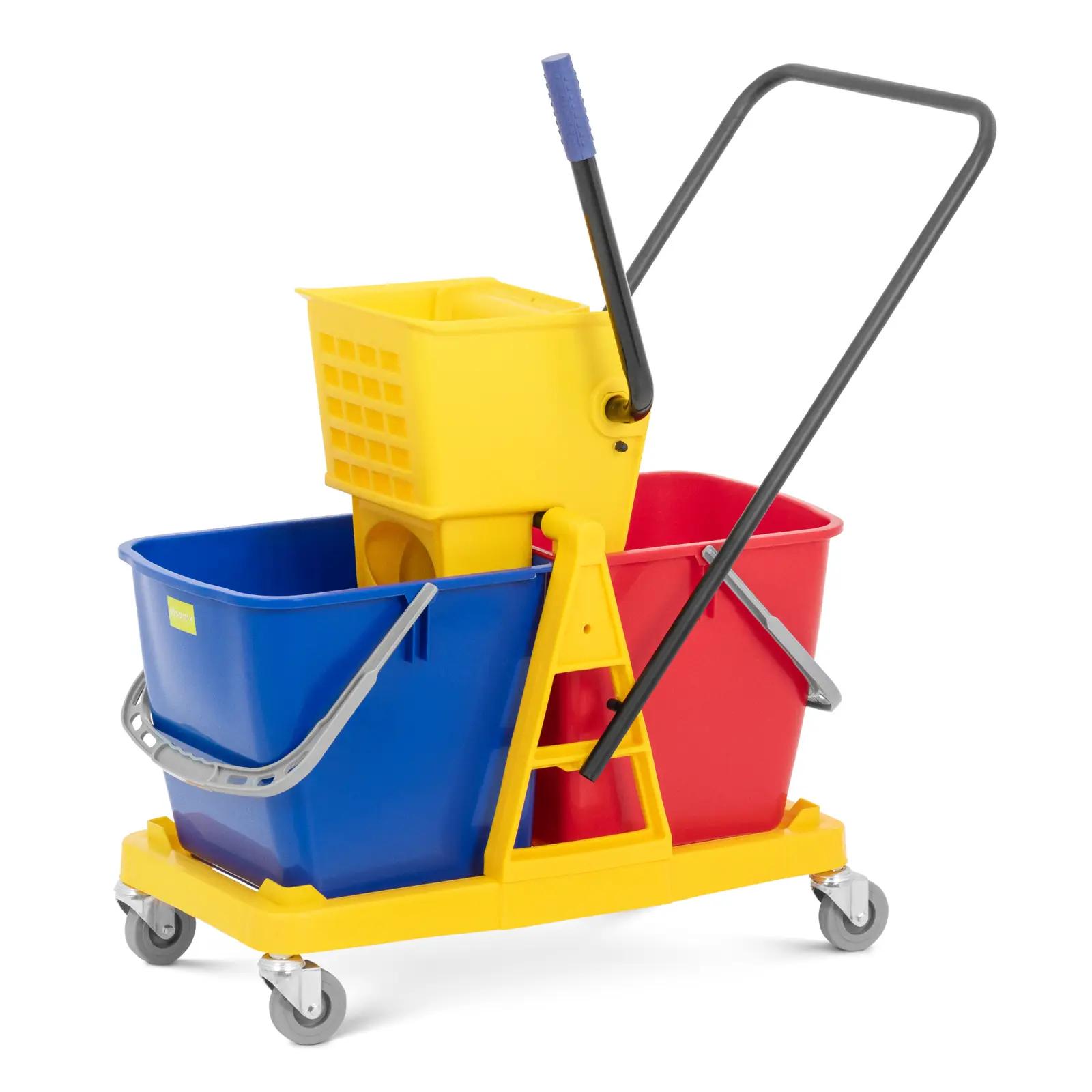 Cleaning Trolley With Wringer - 2 Buckets - 60 L