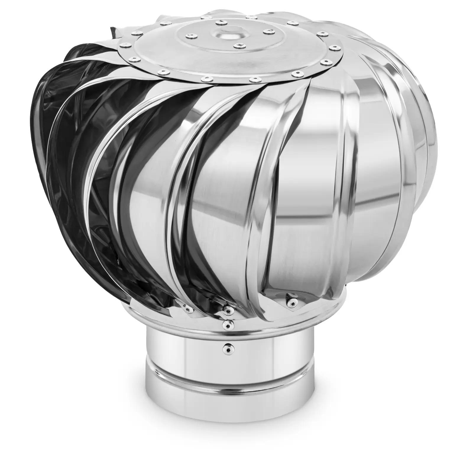 Rotating Chimney Cowl - wind-driven - Stainless Steel - 12 Cm