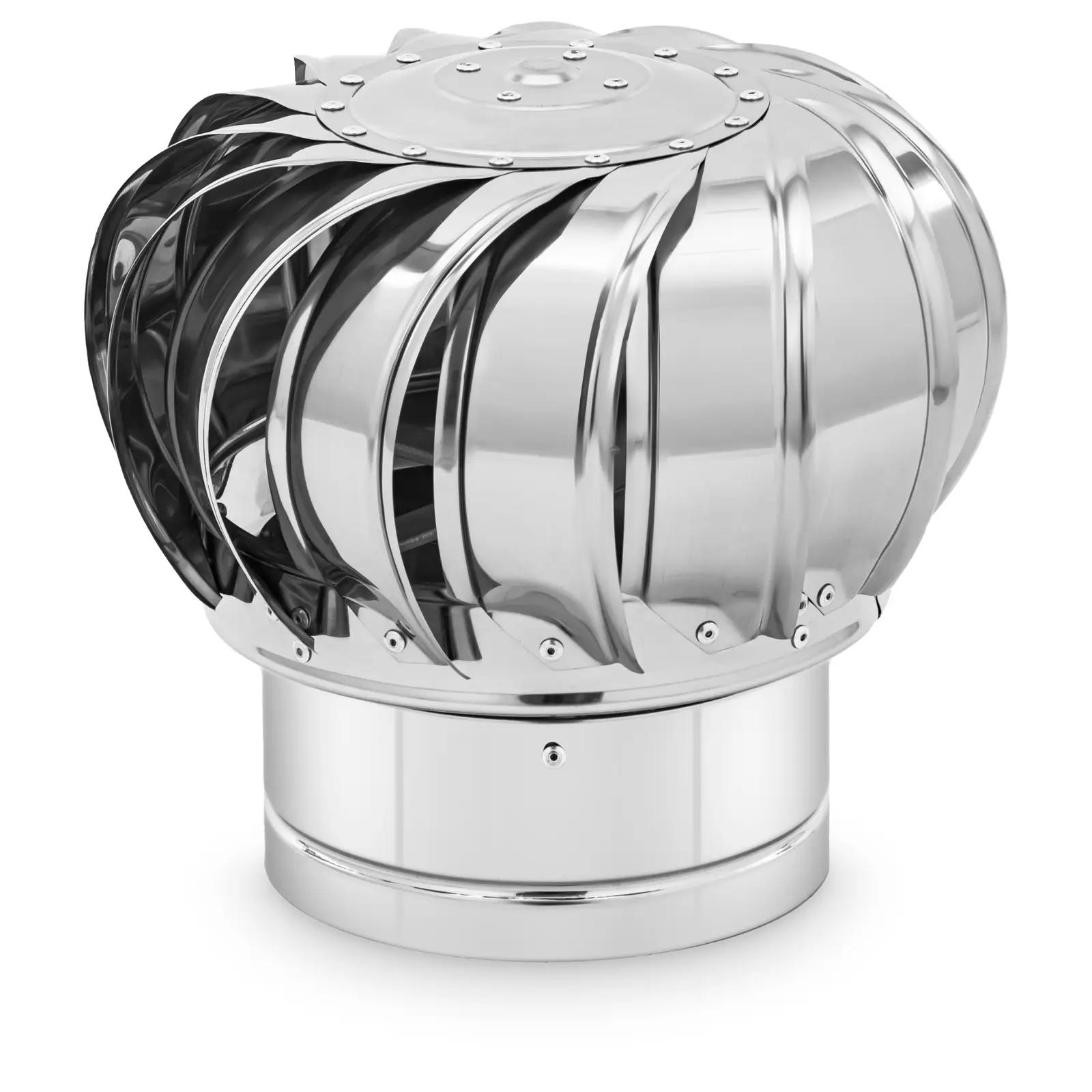 Rotating Chimney Cowl - wind-driven - Stainless Steel - 20 Cm