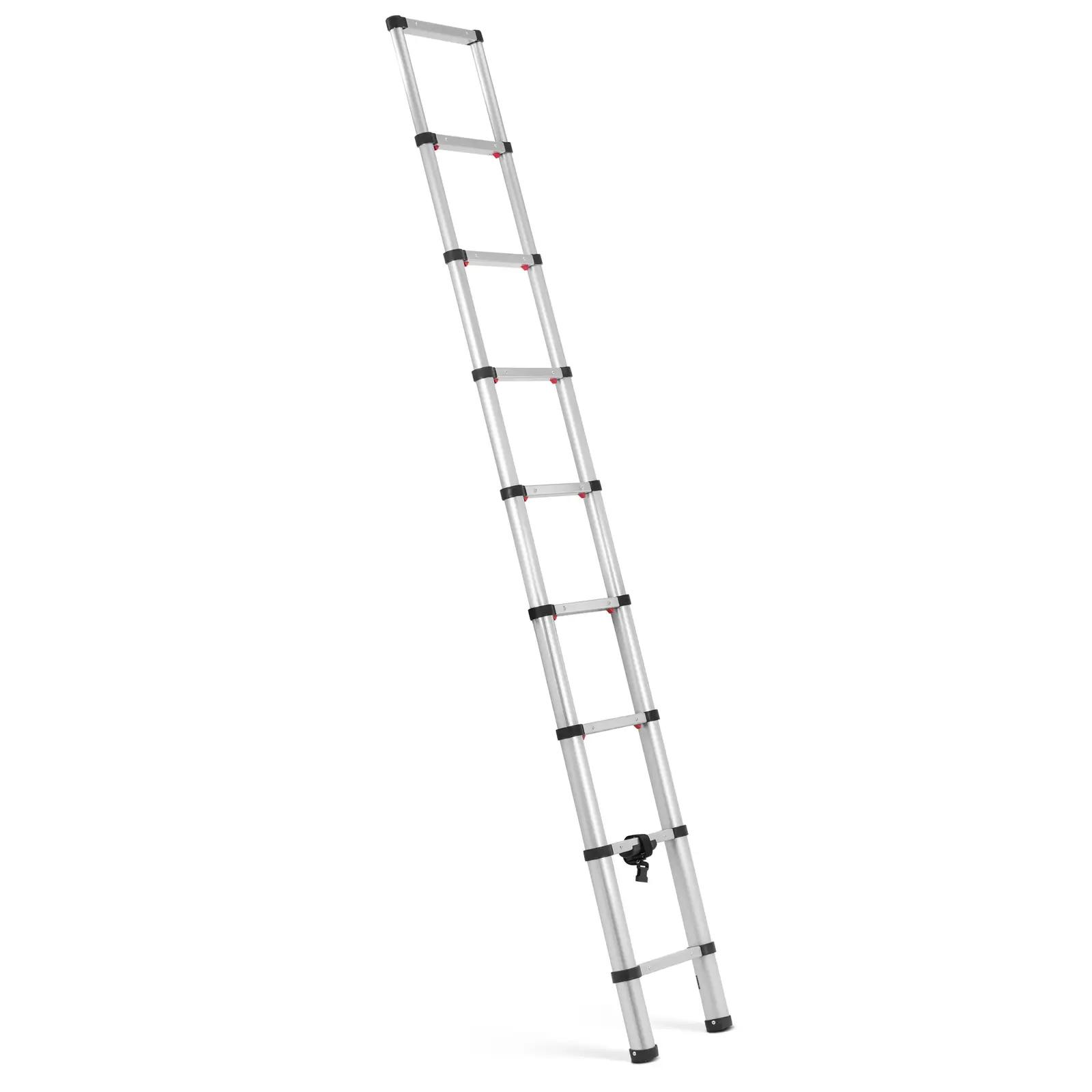 Telescopic Ladder - 8 Steps - Aluminium - height: 0.75 - 2.60 M