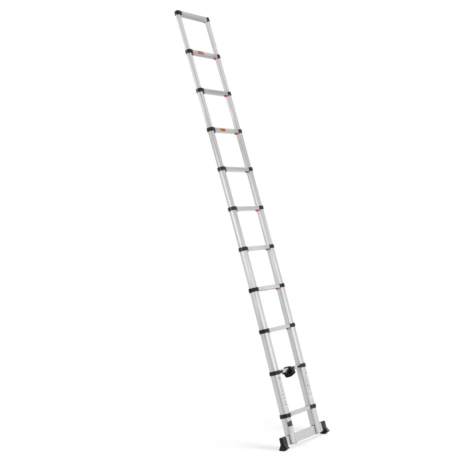 Telescopic Ladder - 10 Steps - Aluminium - height: 0.85 - 3.20 M