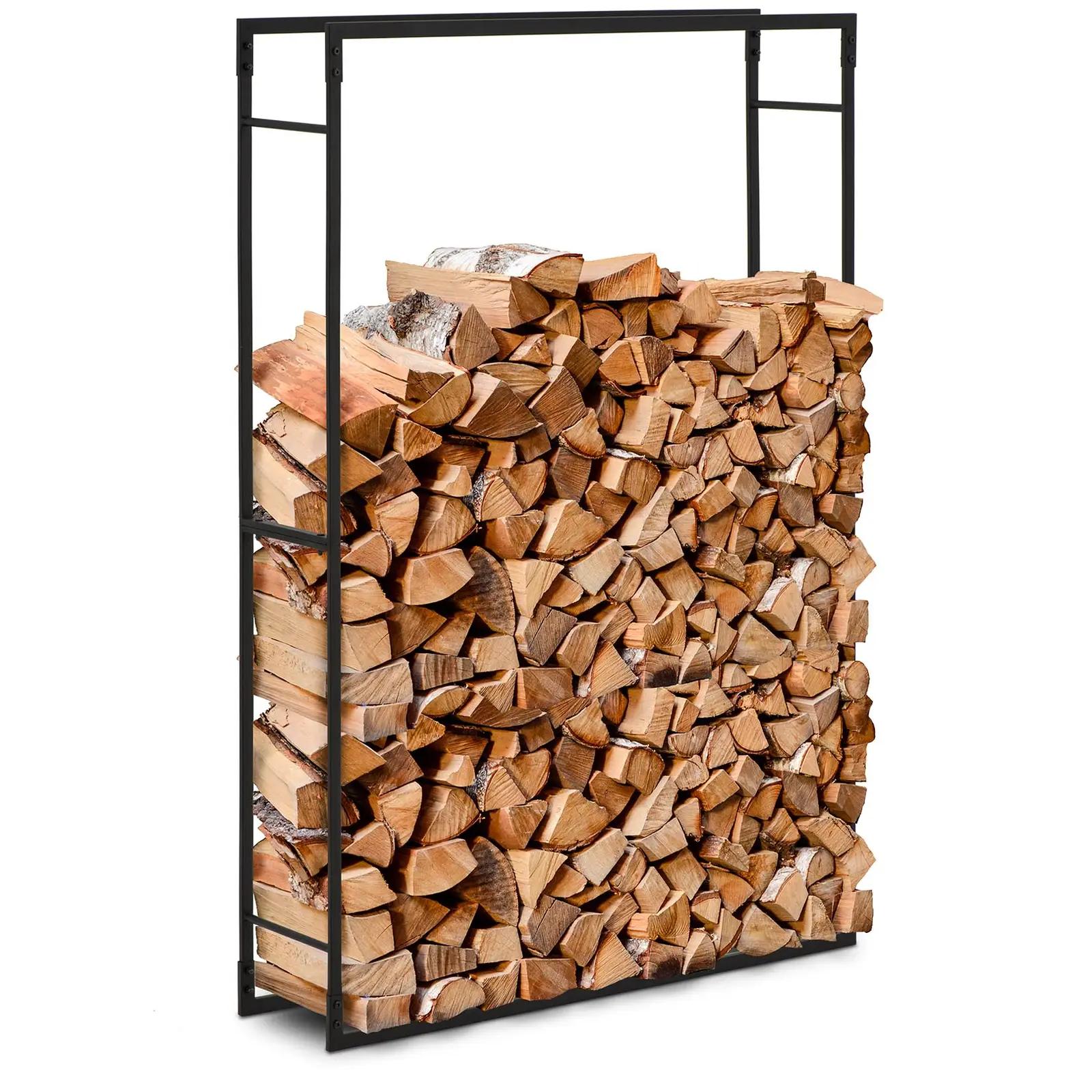 Firewood Rack - 45 Kg - 100 X 25 X 150 Cm - Steel - Black