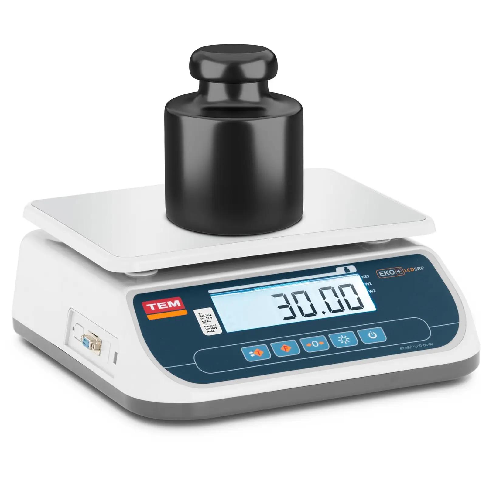 Table Scale - Approved - 30 Kg / 10 G - LCD