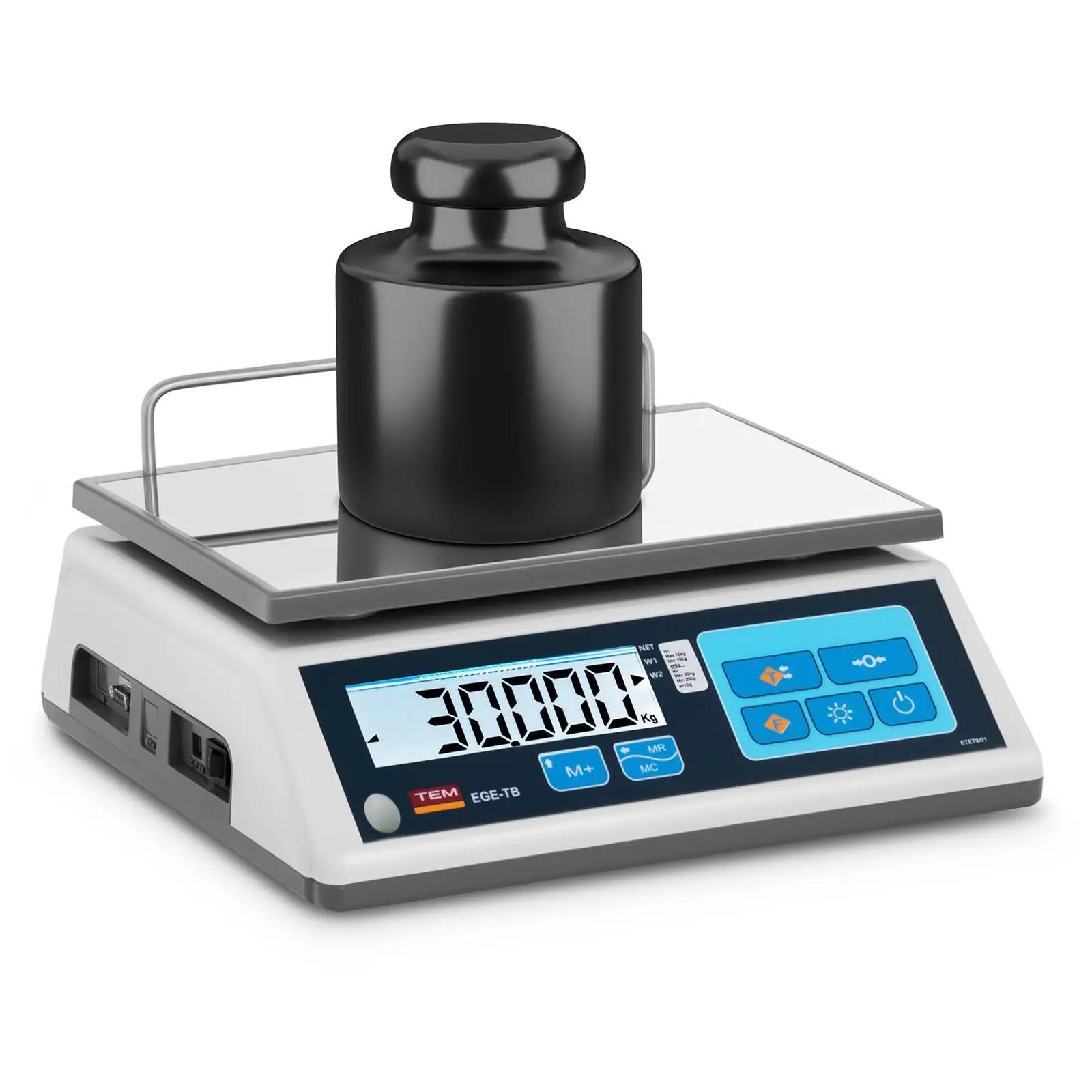 Weighing Scale - Calibrated - 30 Kg / 10 G - LCD - Memory