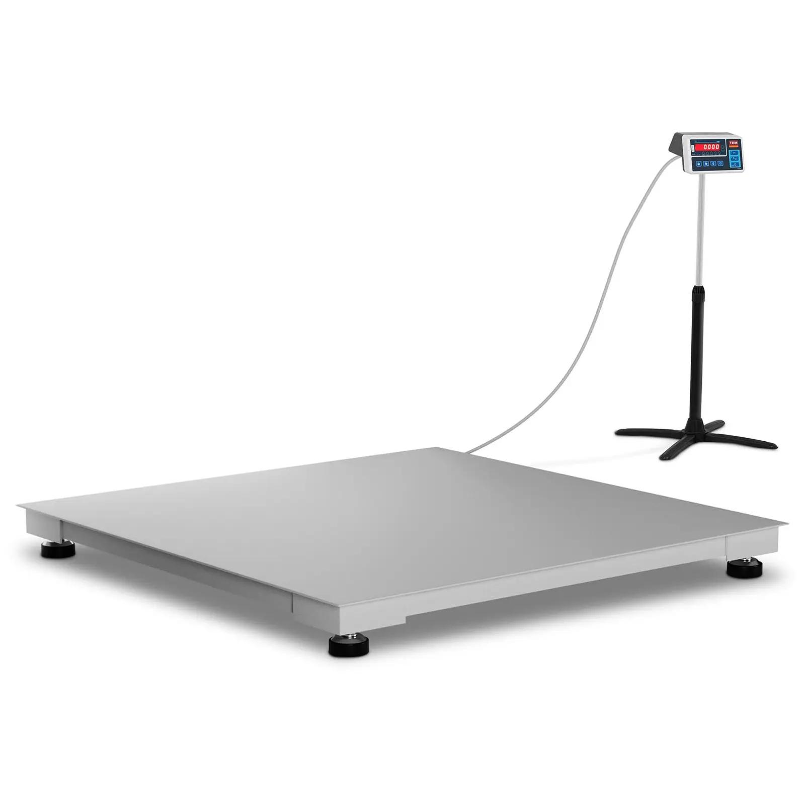 Floor Scale - calibrated - 1,500 kg / 500 g - 120 x 120 cm - LED