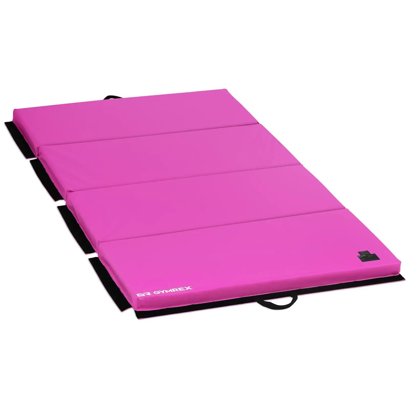 Gymnastics Mat - 200 X 100 X 5 Cm - Folding - Pink/Pink - Capacity Up To 170kg