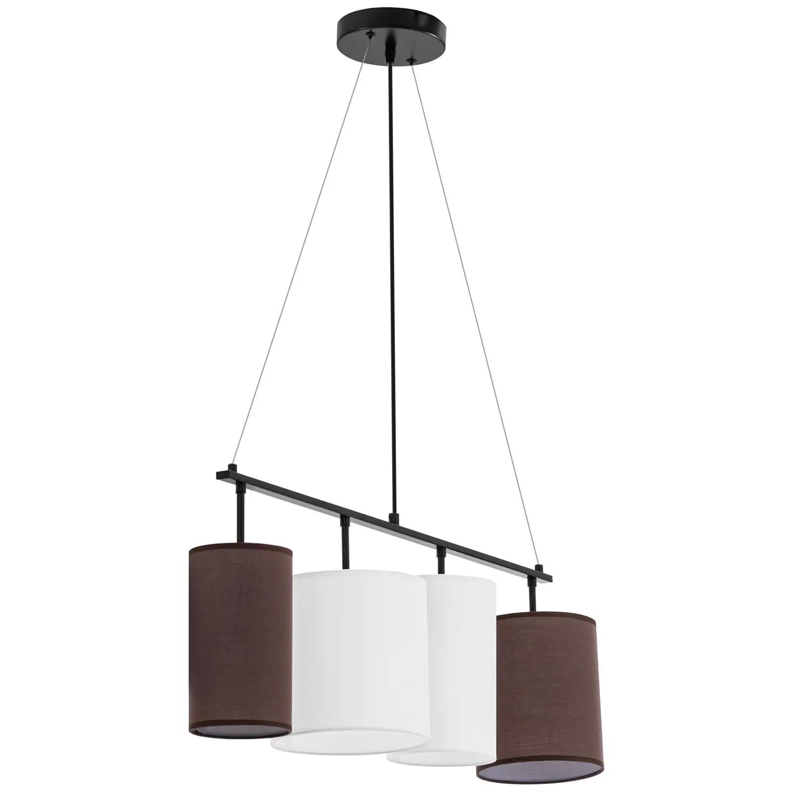 Pendant Light - 4 Light Sources - Fabric Shades