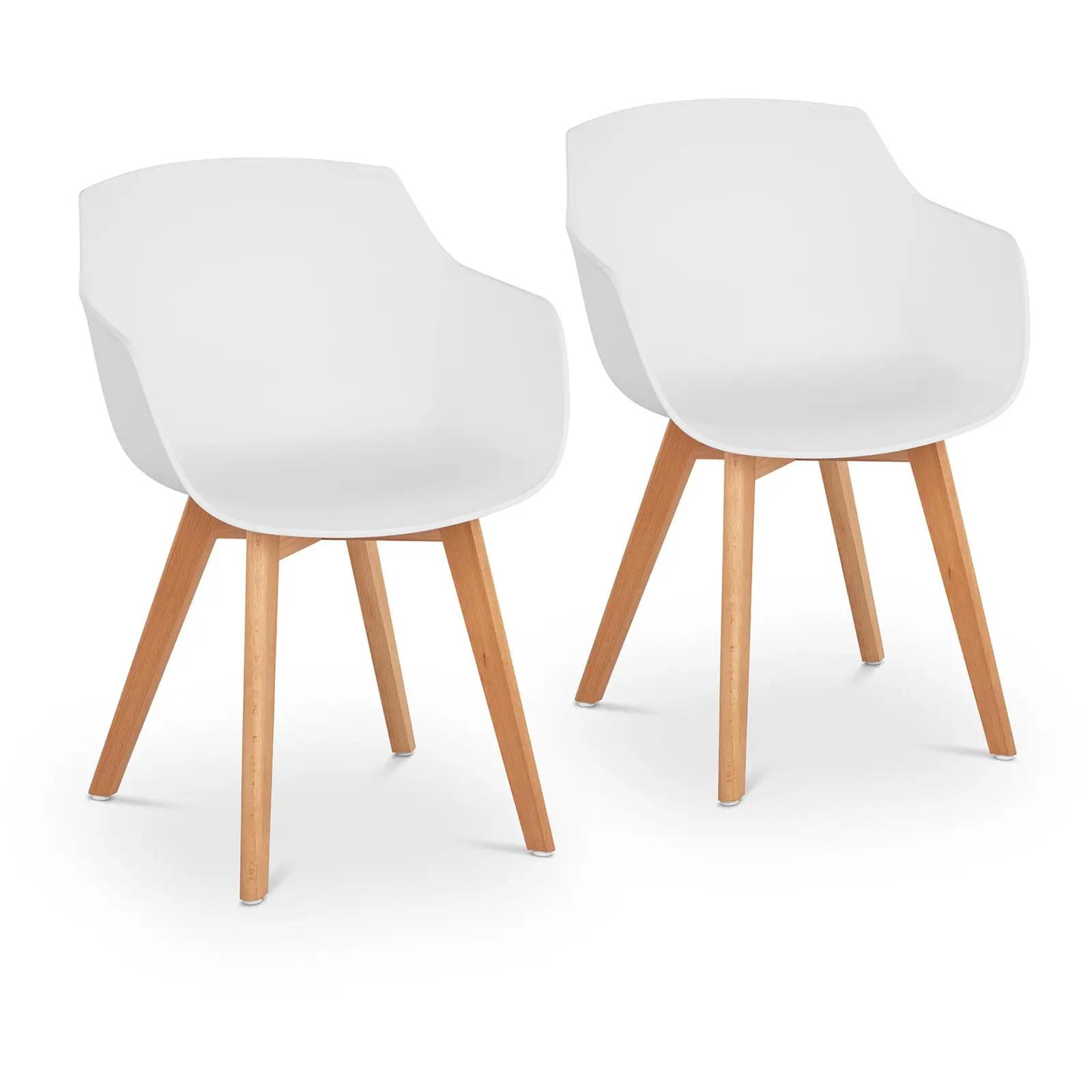 Chair - Set Of 2 - Up To 150 Kg - Seat 41 X 40 Cm - White