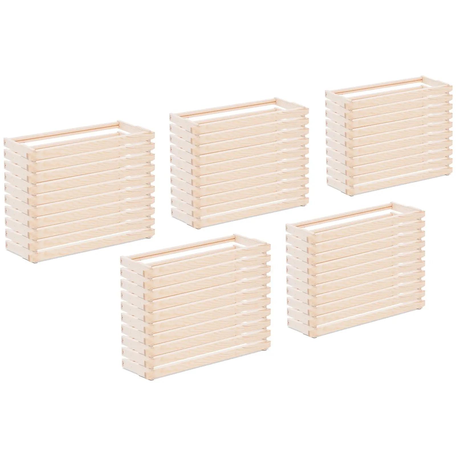 Langstroth Honeycomb Frames - Groove For Centre Wall - Pine - Height 159 Mm - 10 Pcs