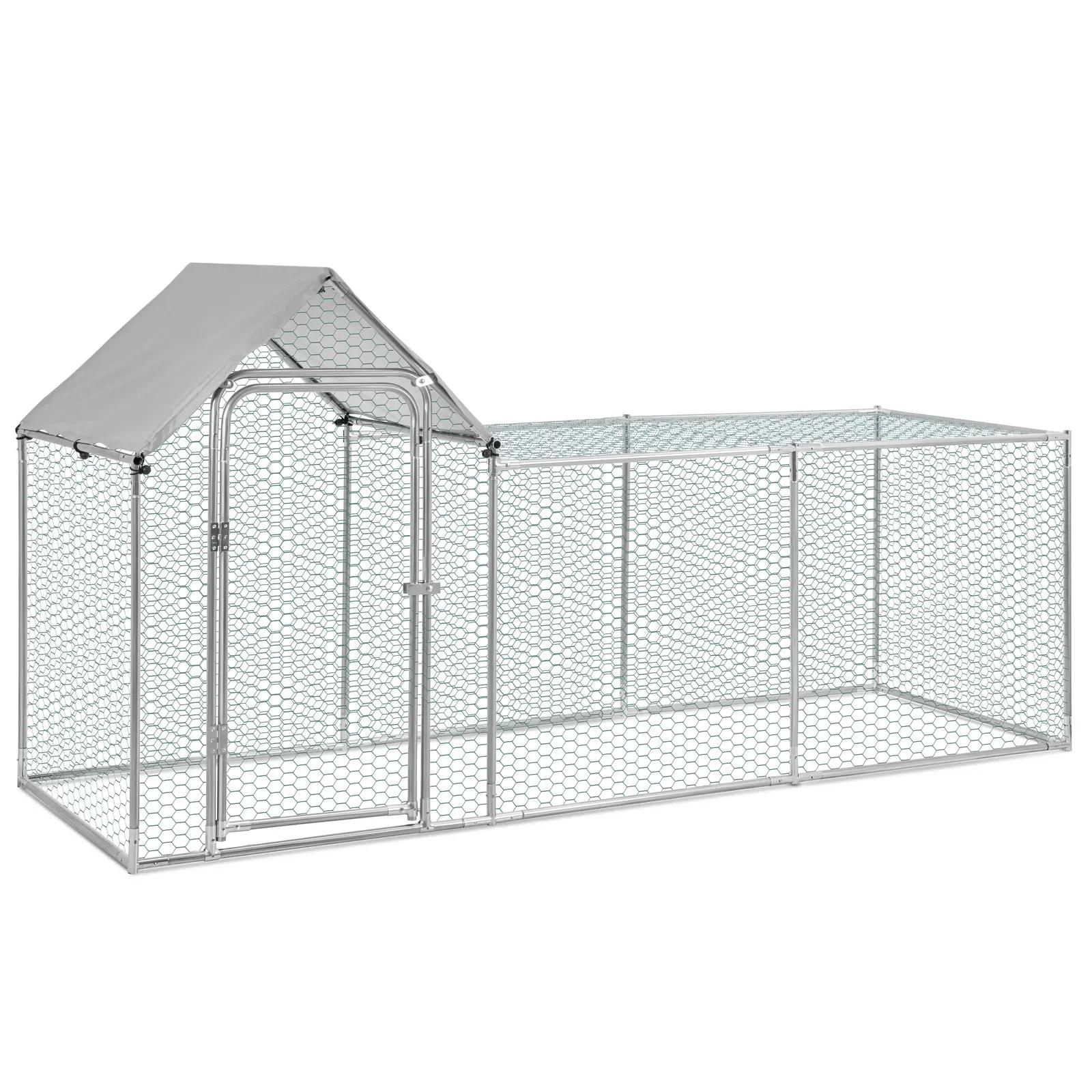 Rabbit Hutch With Pointed Roof And Door - 304 X 102 X 152 Cm