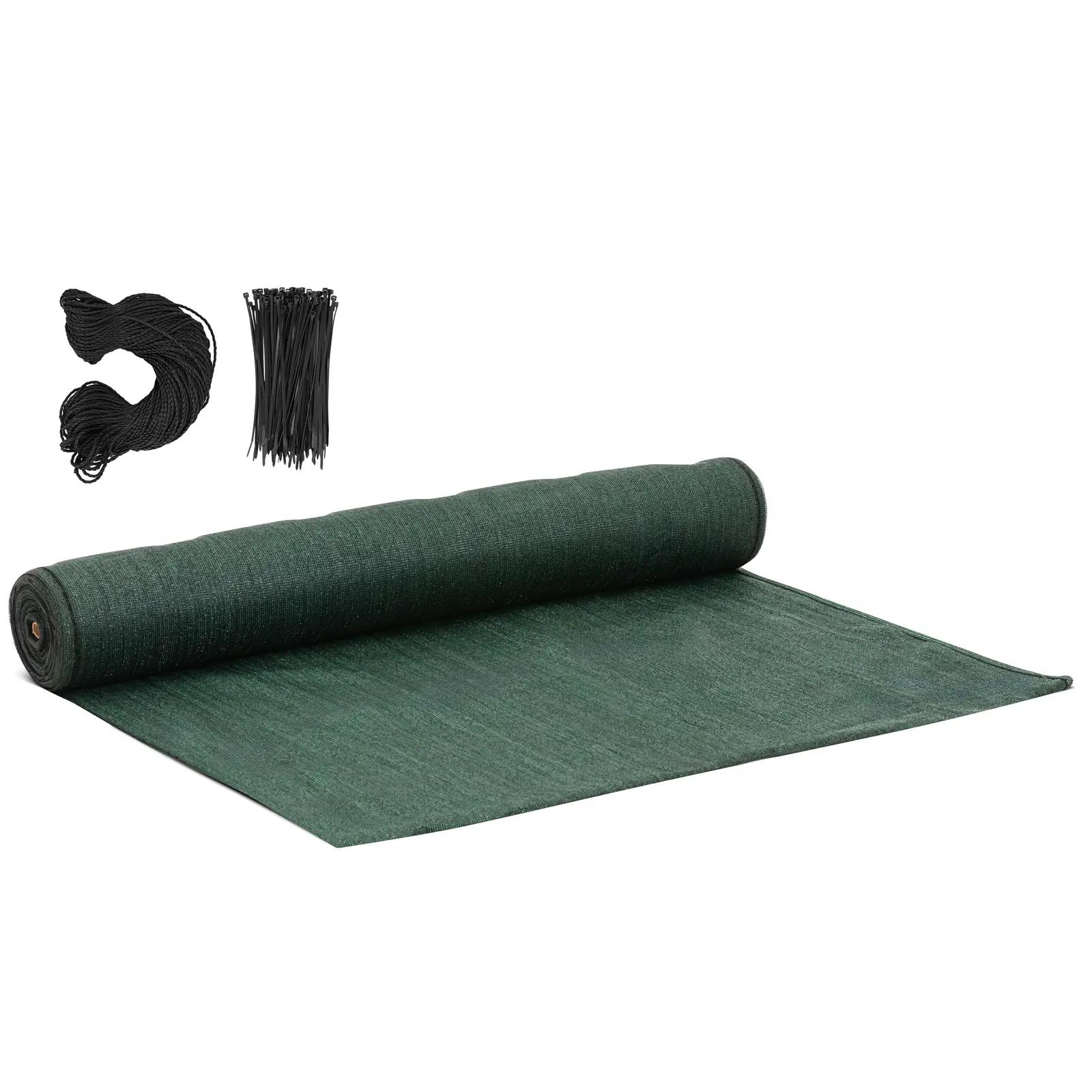 Garden Fence Screening - HDPE Fabric - 50 X 1.5 M - Material Density 150 g/m² - tear-resistant - Weatherproof - incl. Assembly Materials