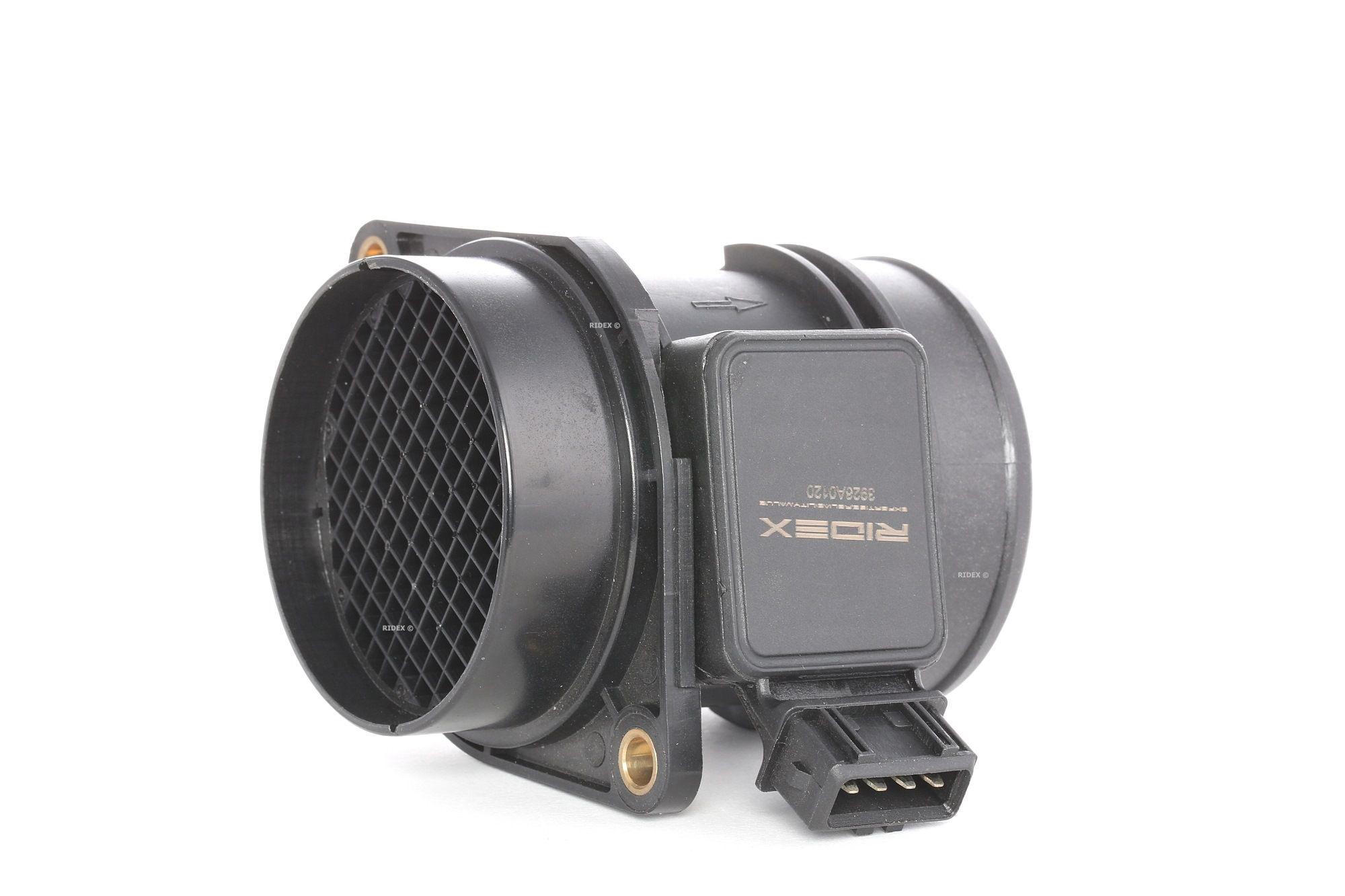 RIDEX 3926A0120 Mass air flow sensor with housing VOLVO: V40 Estate, S40 I