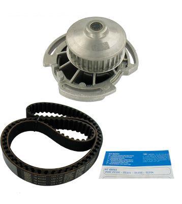 SKF VKMC 01104 Water Pump + Timing Belt Kit With gaskets/seals 133 With Rounded Tooth Profile Cast Iron VOLKSWAGEN: GOLF 3, SEAT: Ibiza 2