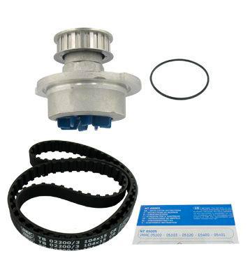 SKF VKMC 05103 Water Pump + Timing Belt Kit 104 with trapezoidal tooth profile VAUXHALL: Nova CC, Astra Mk1 Hatchback, OPEL: Kadett E Saloon