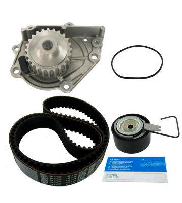 SKF VKMC 07301 Water Pump + Timing Belt Kit With gaskets/seals 145 With Rounded Tooth Profile Sheet Steel MG: MG ZR Hatchback, MGF Convertible