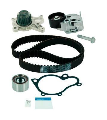 SKF VKMC 95660-2 Water Pump + Timing Belt Kit with gaskets/seals 123 with rounded tooth profile Sheet Steel HYUNDAI: Santa Fe I