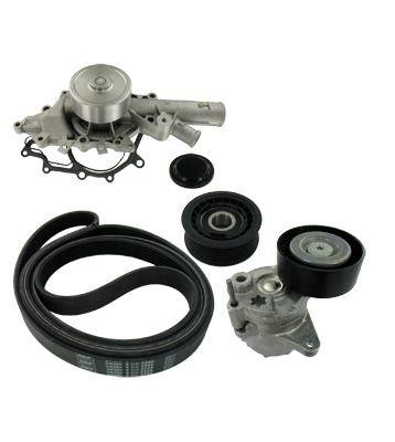 SKF VKMC 38021 Water Pump + V-Ribbed Belt Kit With gaskets/seals MERCEDES-BENZ: C-Class Saloon, CLK Coupe