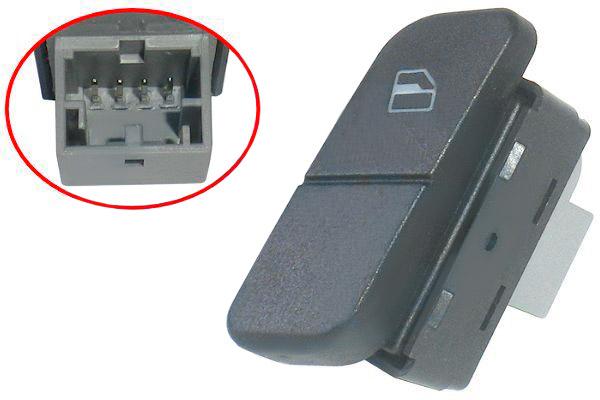 ERA 662388 Switch, window winder Left Rear VOLKSWAGEN: Polo IV Hatchback