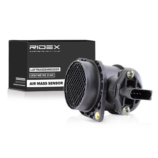 RIDEX 3926A0022 Mass air flow sensor with housing VOLKSWAGEN: Golf 4, Golf 4 Variant, Bora Saloon, AUDI: A3 Hatchback, SKODA: Octavia I Hatchback