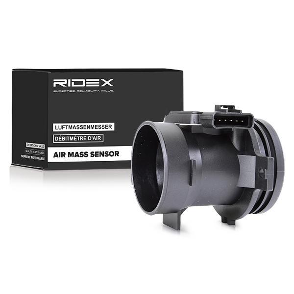 RIDEX 3926A0082 Mass air flow sensor with housing FORD: Focus Mk1 Hatchback, Transit Connect Mk1 Van, MONDEO 2 Kombi