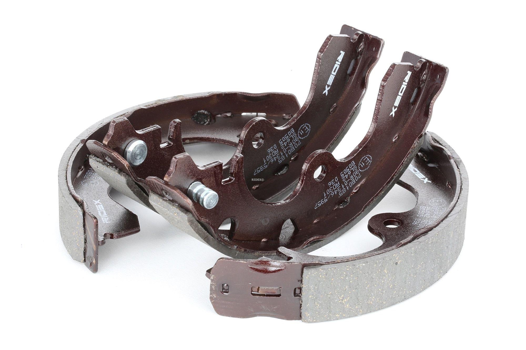 RIDEX 70B0185 Brake Shoes Rear Axle 180 27 without lever TOYOTA: Starlet V Hatchback, Paseo Coupe, Starlet IV Hatchback