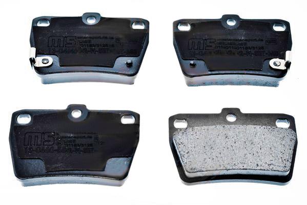 MASTER-SPORT 13046058492N-SET-MS Brake pad set Rear Axle with acoustic wear warning with anti-squeak plate TOYOTA: RAV4 II Off-Road