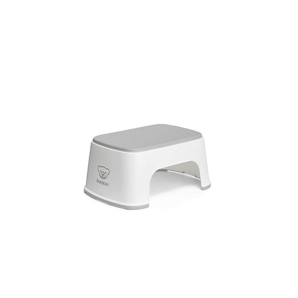 Step Stool, White/Grey