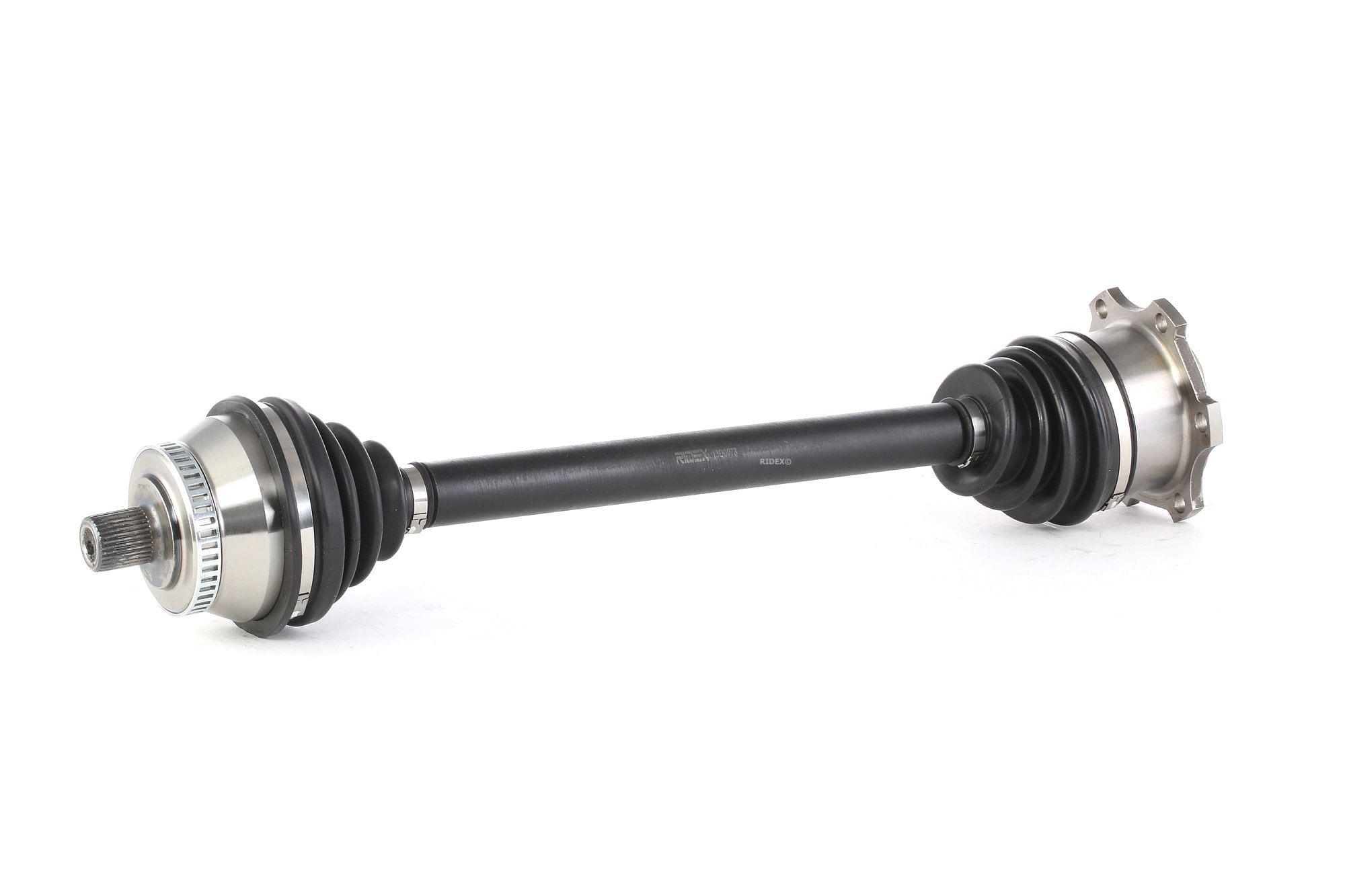 RIDEX Drive shaft 13D0073 607 AUDI: A4 B5 Saloon, A4 B5 Avant, VOLKSWAGEN: Passat B5 Saloon, Passat B5 GP Estate