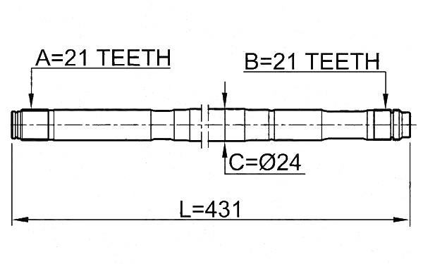 FEBEST Drive shaft 0212-QG15LH Front Axle Left 431