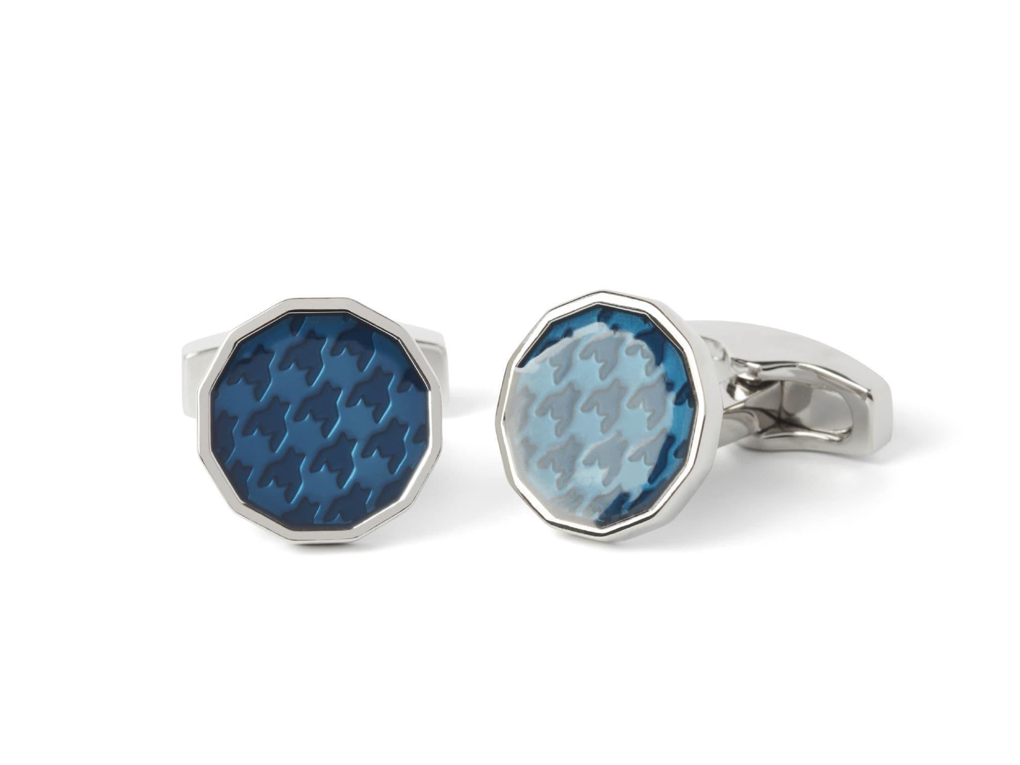 Dogtooth Enamel Cufflink Navy