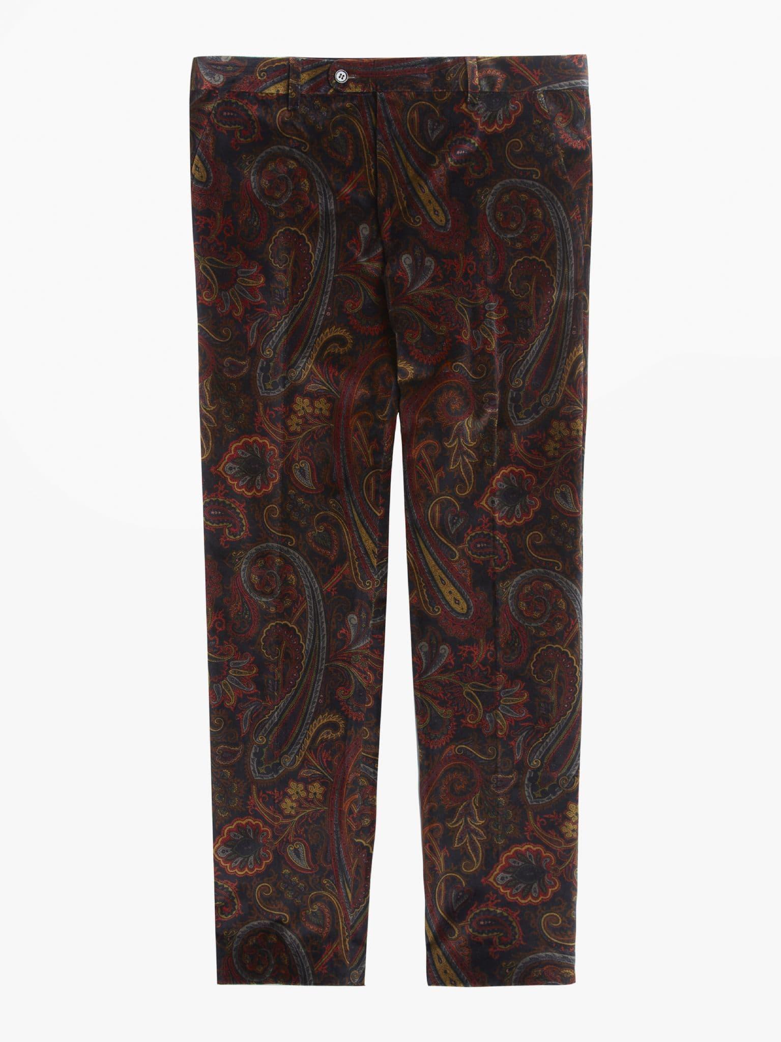 Paisley Velvet Trousers - 32