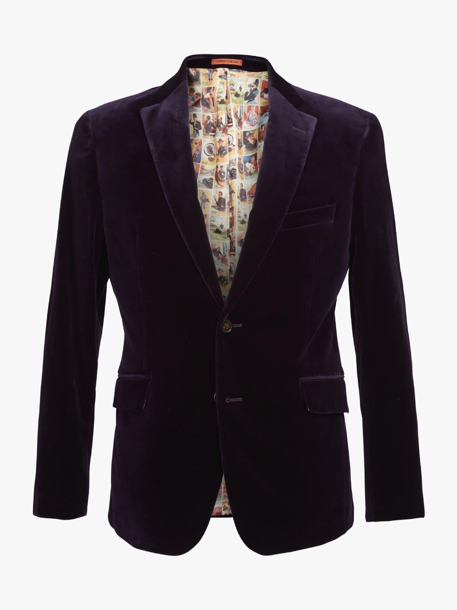 Prune Velvet Jacket - 40