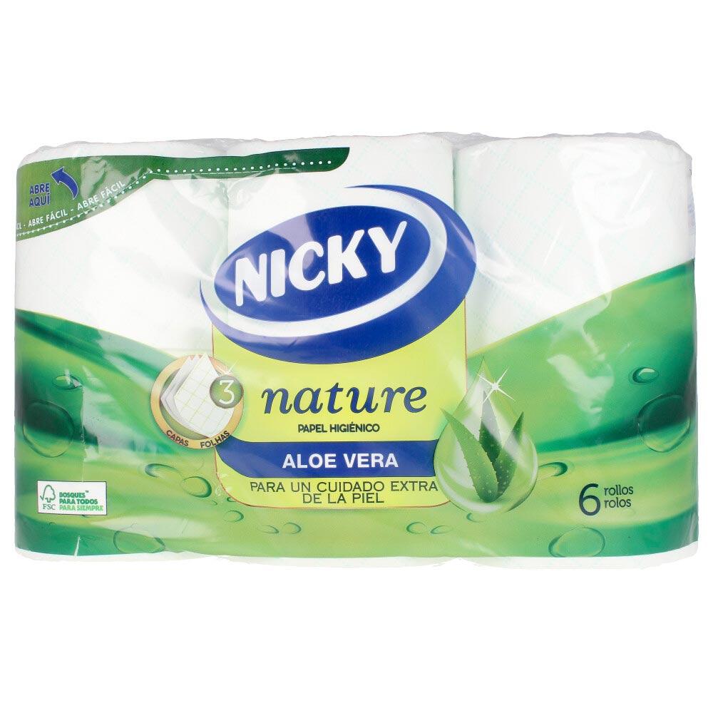 Nature Aloe Vera papel higiénico 3 capas 6 u