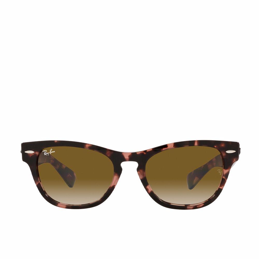 Rectangle Pink Havana Brown Gradient Sunglasses