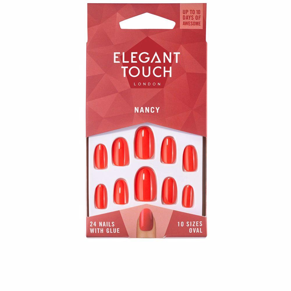 Polished Colour nails with glue oval #nancy