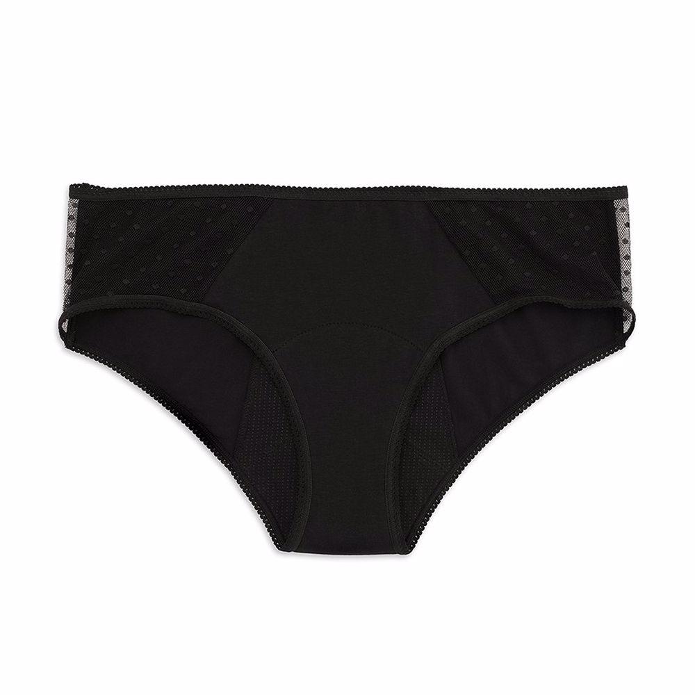 Kiwitas Classic Plumeti braguitas menstruales negro #L