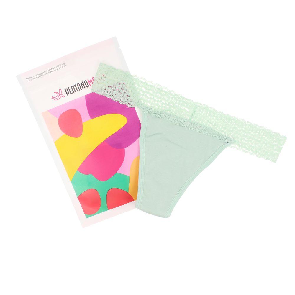 Kiwitas Thong Lace menstrual panties green #M