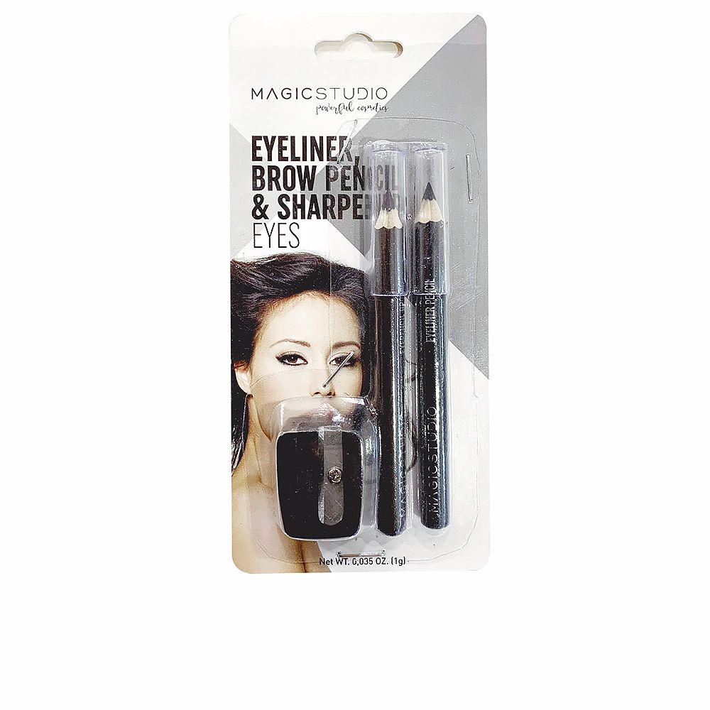 Eyeliner Brow Pencil And Sharpener set 2 pz