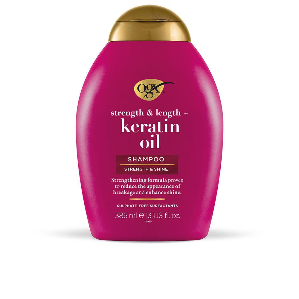 Ogx Keratin Oil Shampoo, Brittle Hair, Moisturizing And Strengthening 385 Ml