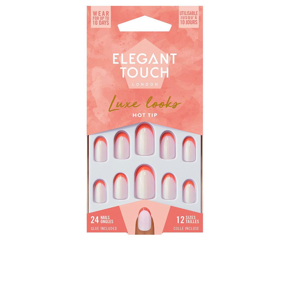 Luxe Looks nails with glue oval limited ed #hot tip