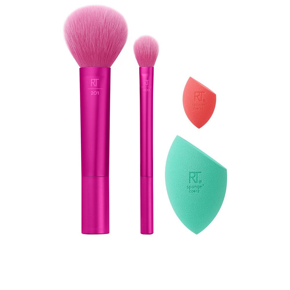 Set of Make-up Brushes Real Techniques Feeling Festive Face 4 Pieces