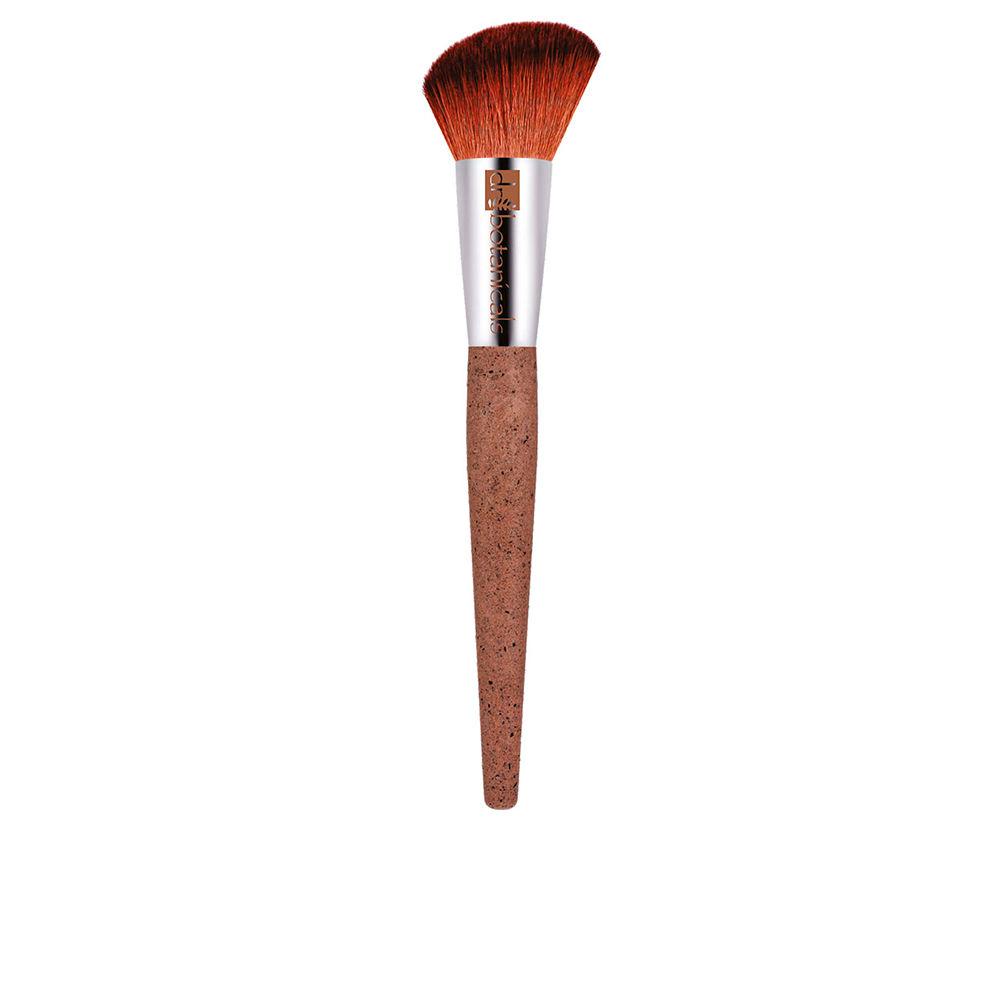 Angled Blusher Brush Bionic Synthetic Hair Recycled Aluminium Coffee & Corn Handle 1 U