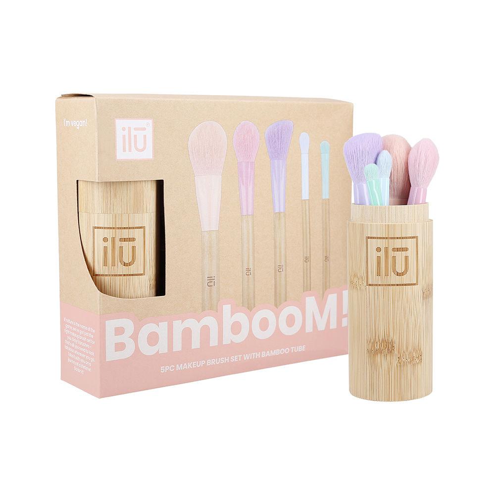 Set of Make-up Brushes Ilū Bamboom Multicolour Bamboo 6 Pieces