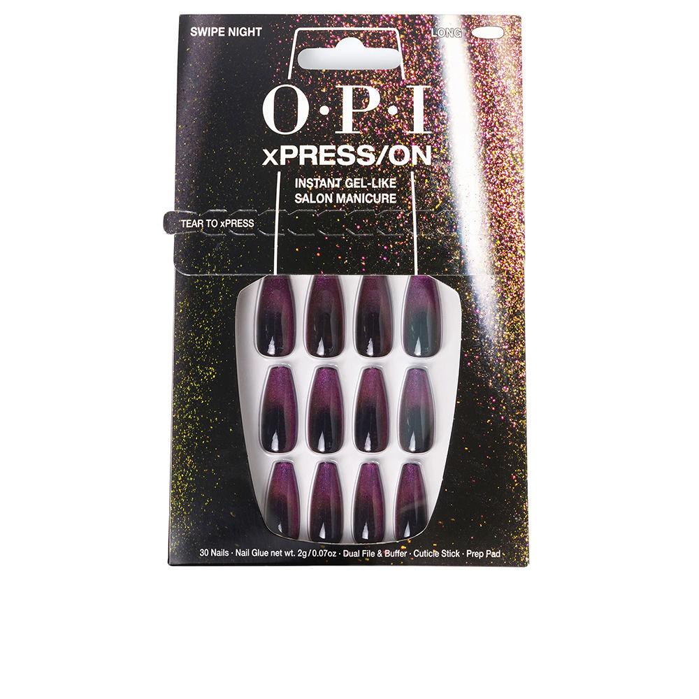 Opi xPRESS/ON Artificial Nails Nail Art #Swipe Night