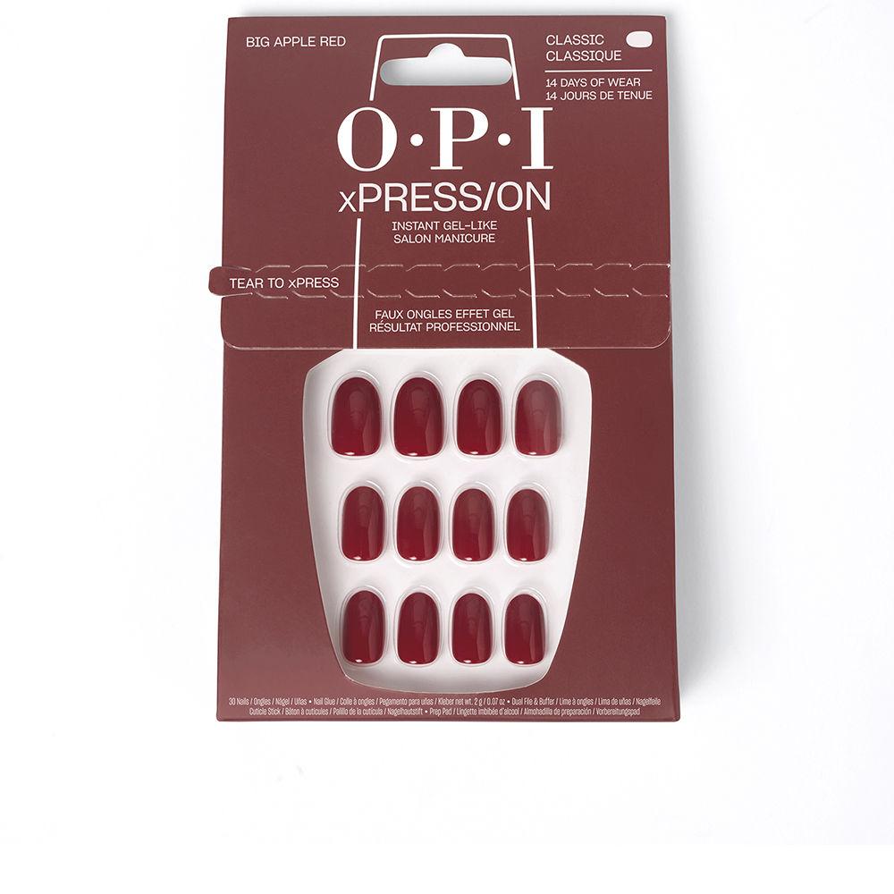 Opi xPRESS/ON Artificial Nails Iconic Shades #Big Apple Red