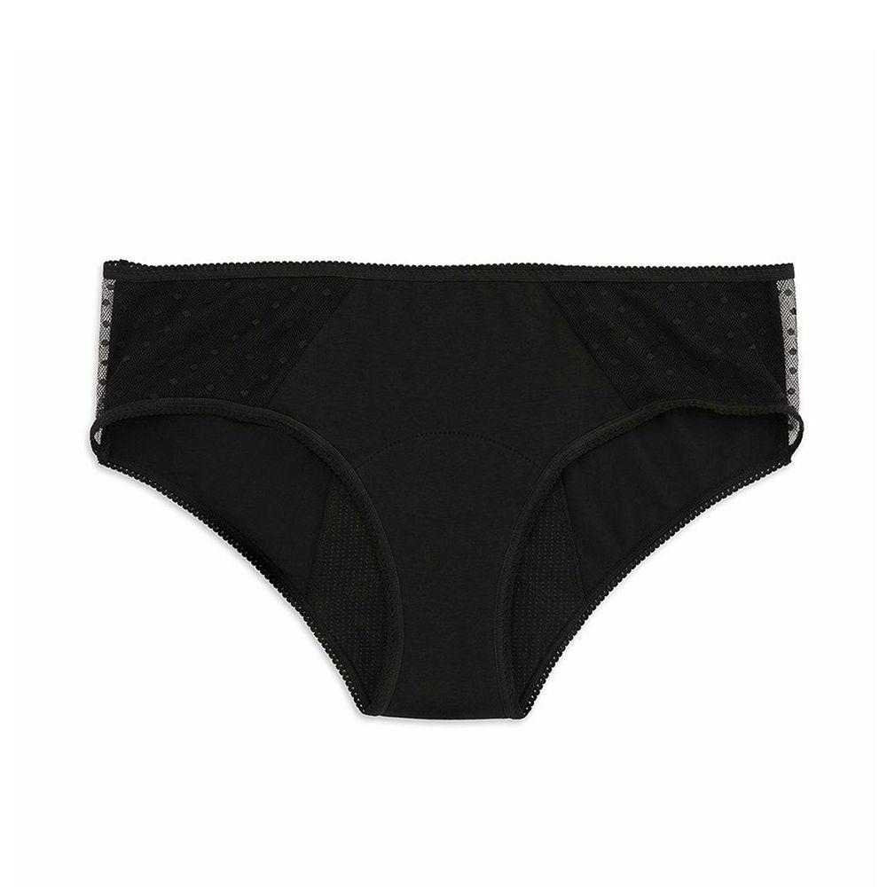 Kiwitas Classic Plumeti menstrual panties black #S