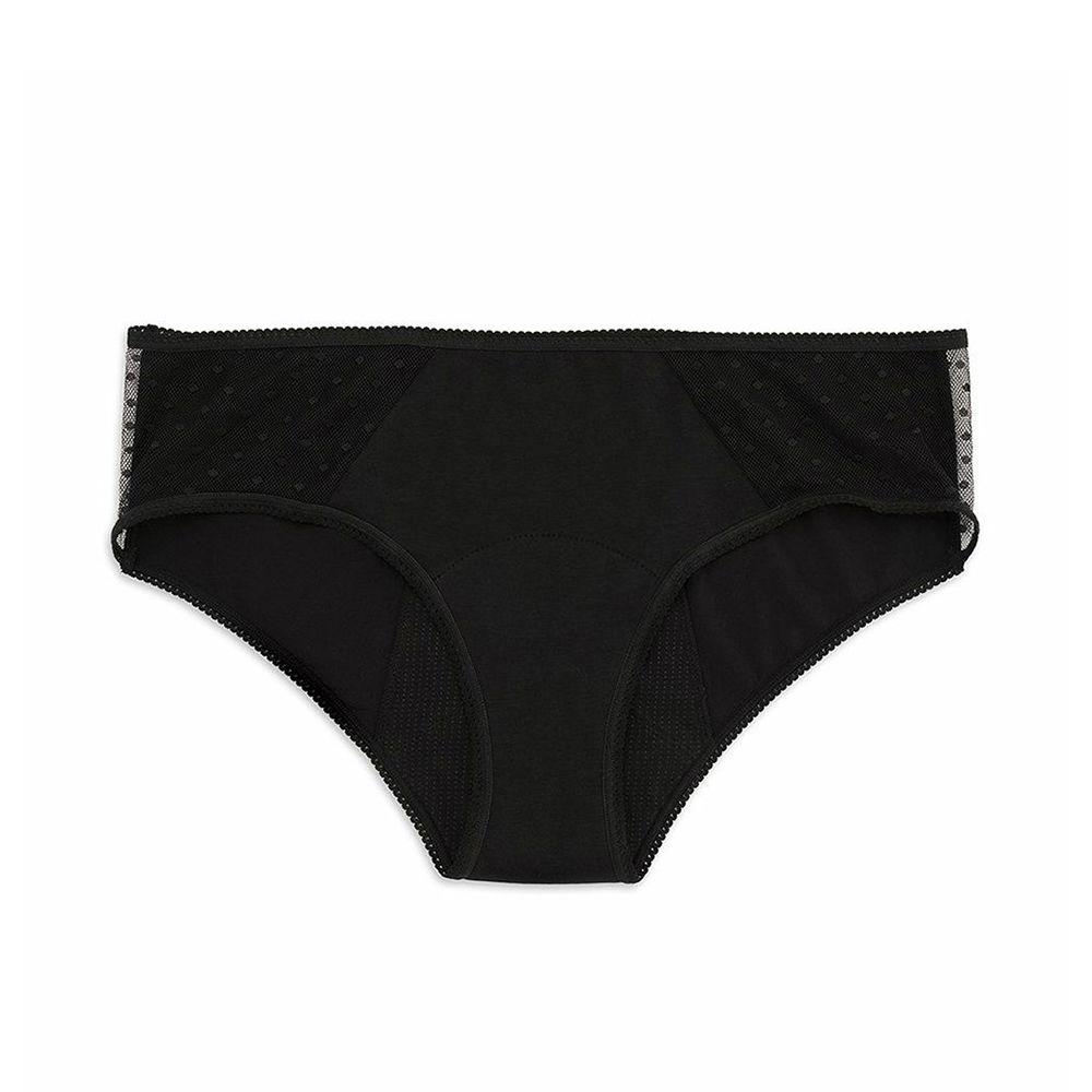 Kiwitas Classic Plumeti menstrual panties black #M