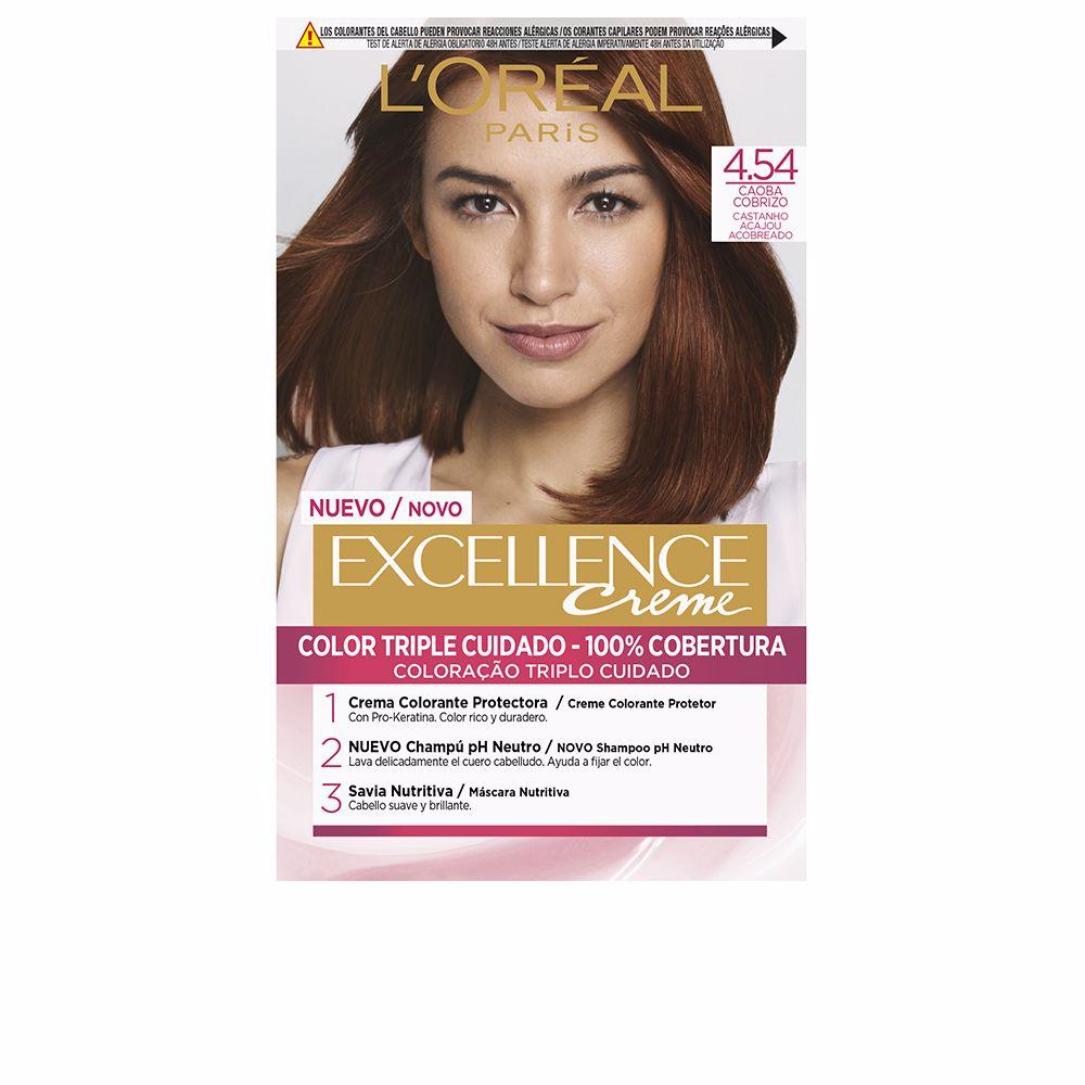 Permanent Dye Excellence L'Oreal Make Up Excellence Auburn Copper Chestnut Nº 9.0-rubio muy claro Nº 8.0-rubio claro 192 ml