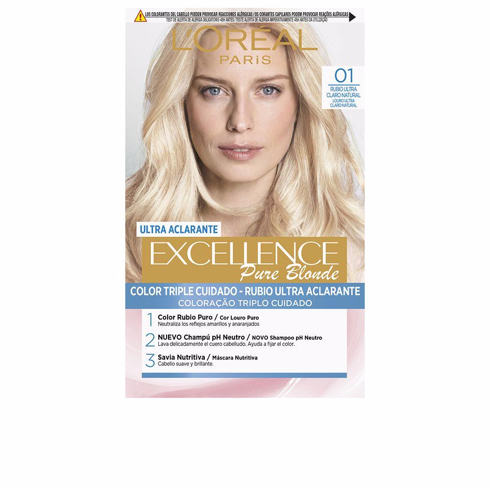 Permanent Dye Excellence L'Oreal Make Up Excellence Ultra Light Natural Blonde Nº 9.0-rubio muy claro Nº 8.0-rubio claro 192 ml